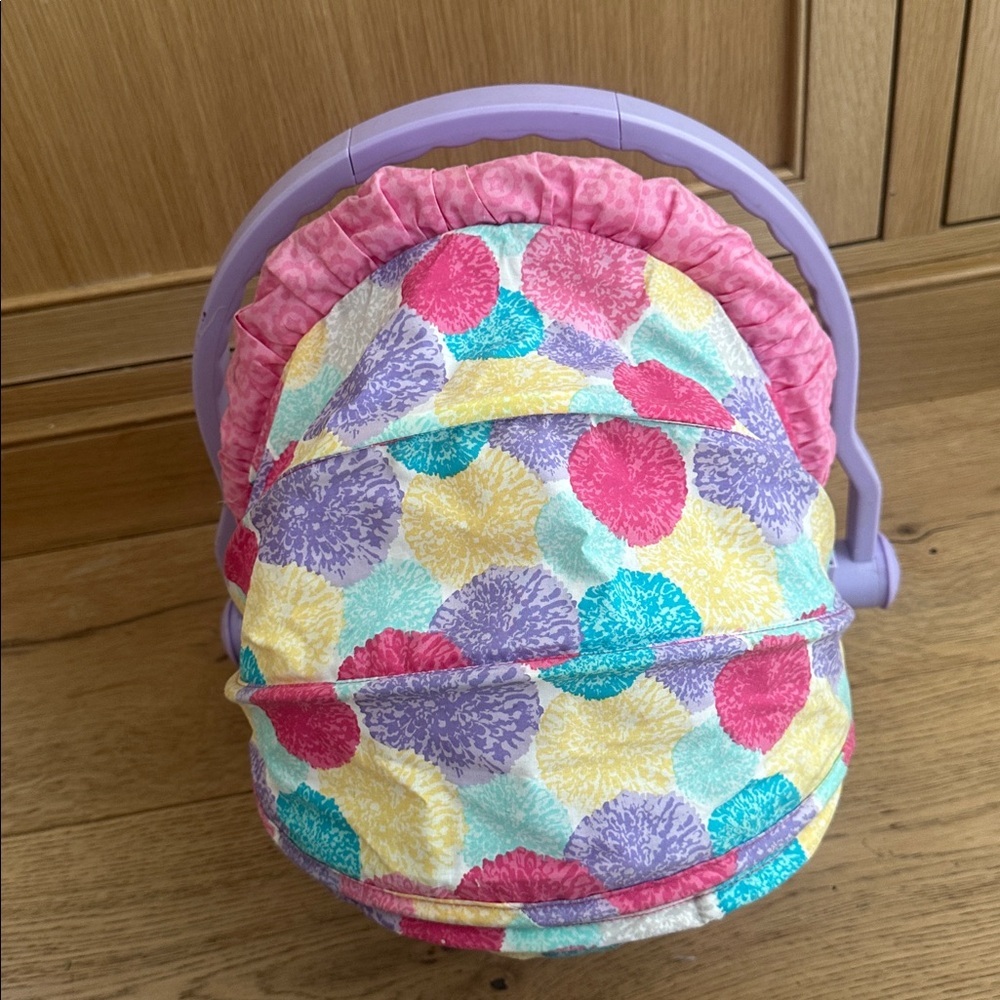 American Girl Doll Car Seat with Purple and Pink Accents Retired - Picture 4 of 5